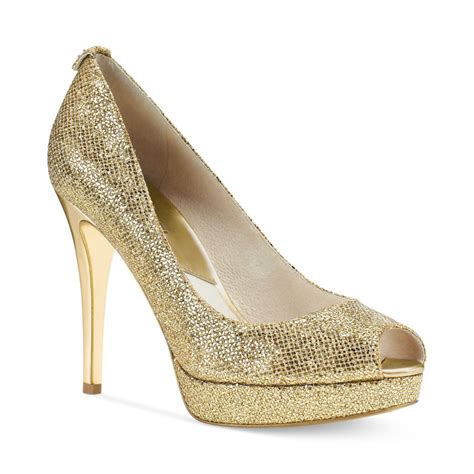 pumps gold leder michael kors|Michael Kors gold heels.